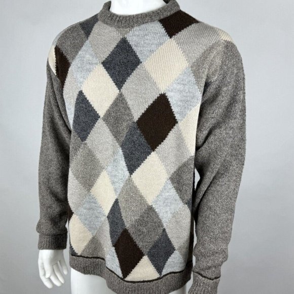 Collezione Dante Italy Alpaca Wool Sweater Mens XL NWT Long Sleeve Crew Neck - Picture 2 of 11